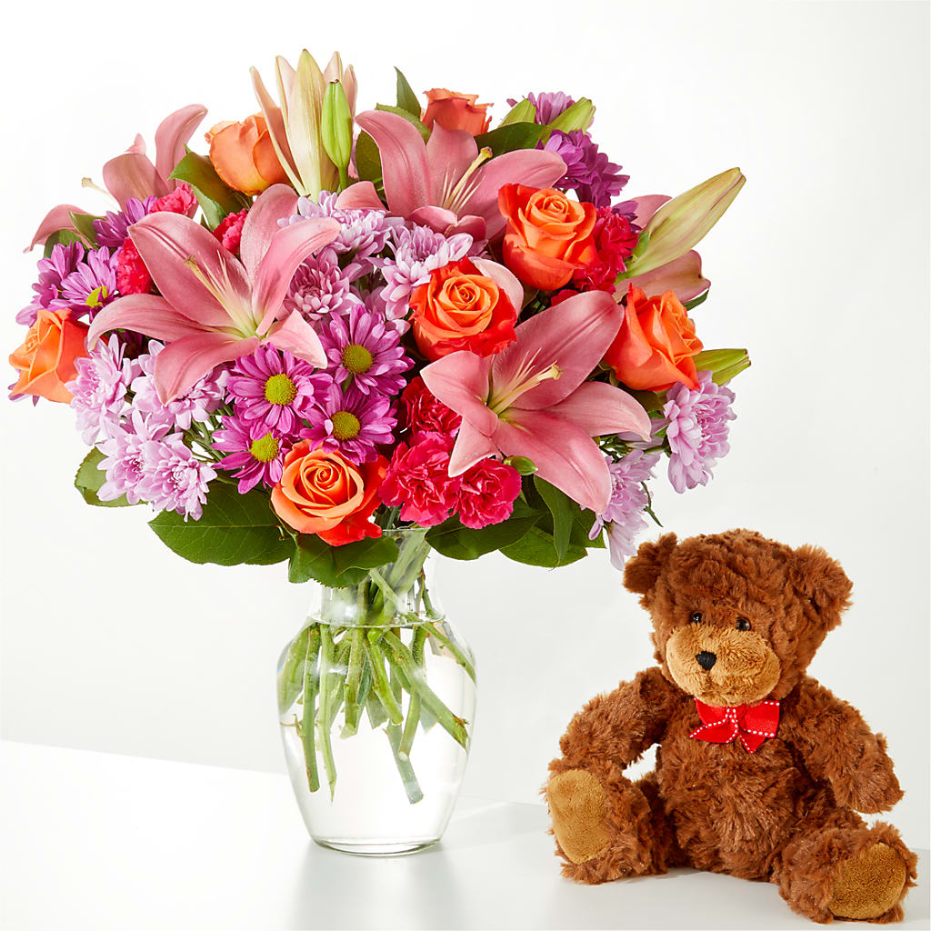 One and Only Bouquet and Bear Bundle – Monarca Florist, Yonkers NY