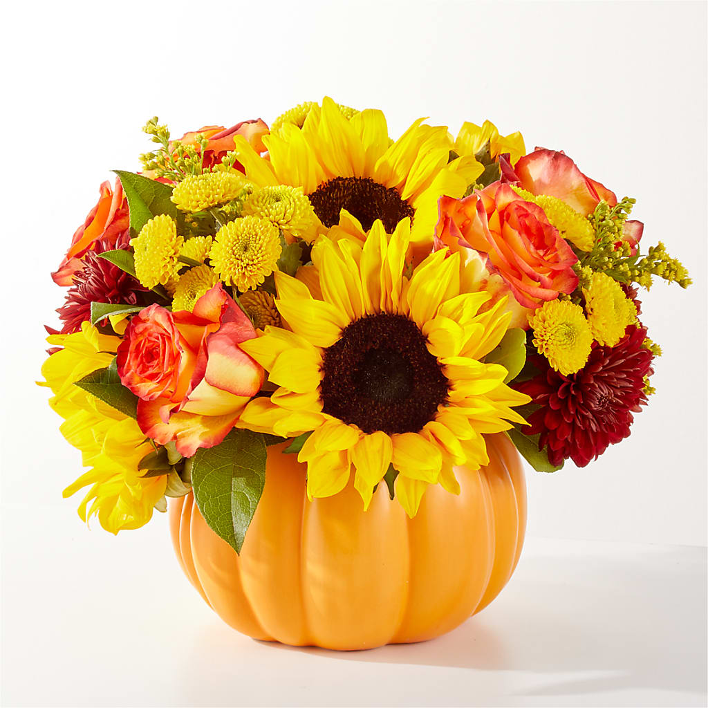 Golden Gourd Pumpkin Bouquet – Monarca Florist, Yonkers NY