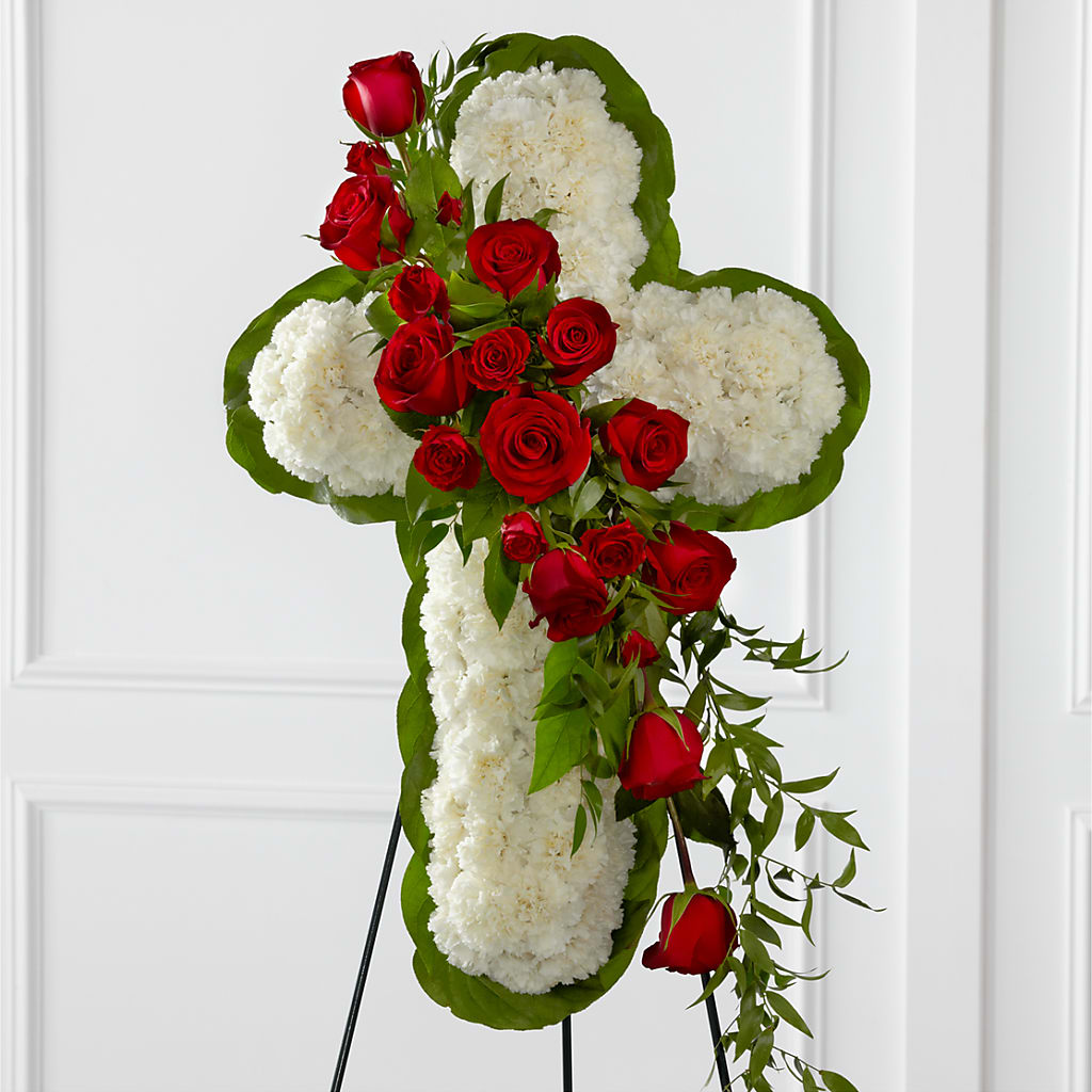 Floral Cross Easel – Monarca Florist, Yonkers NY