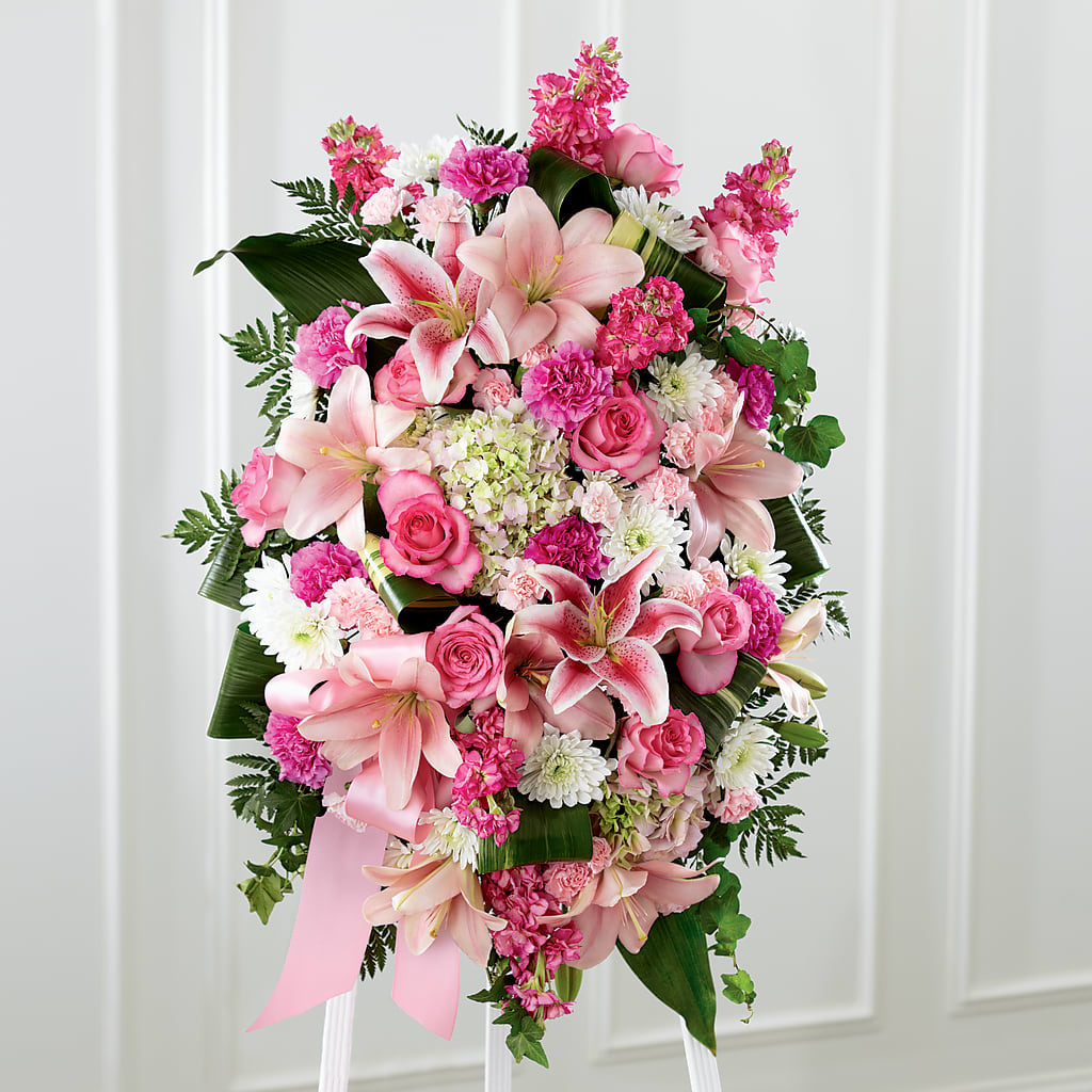 Comforting Standing Spray – Monarca Florist, Yonkers NY