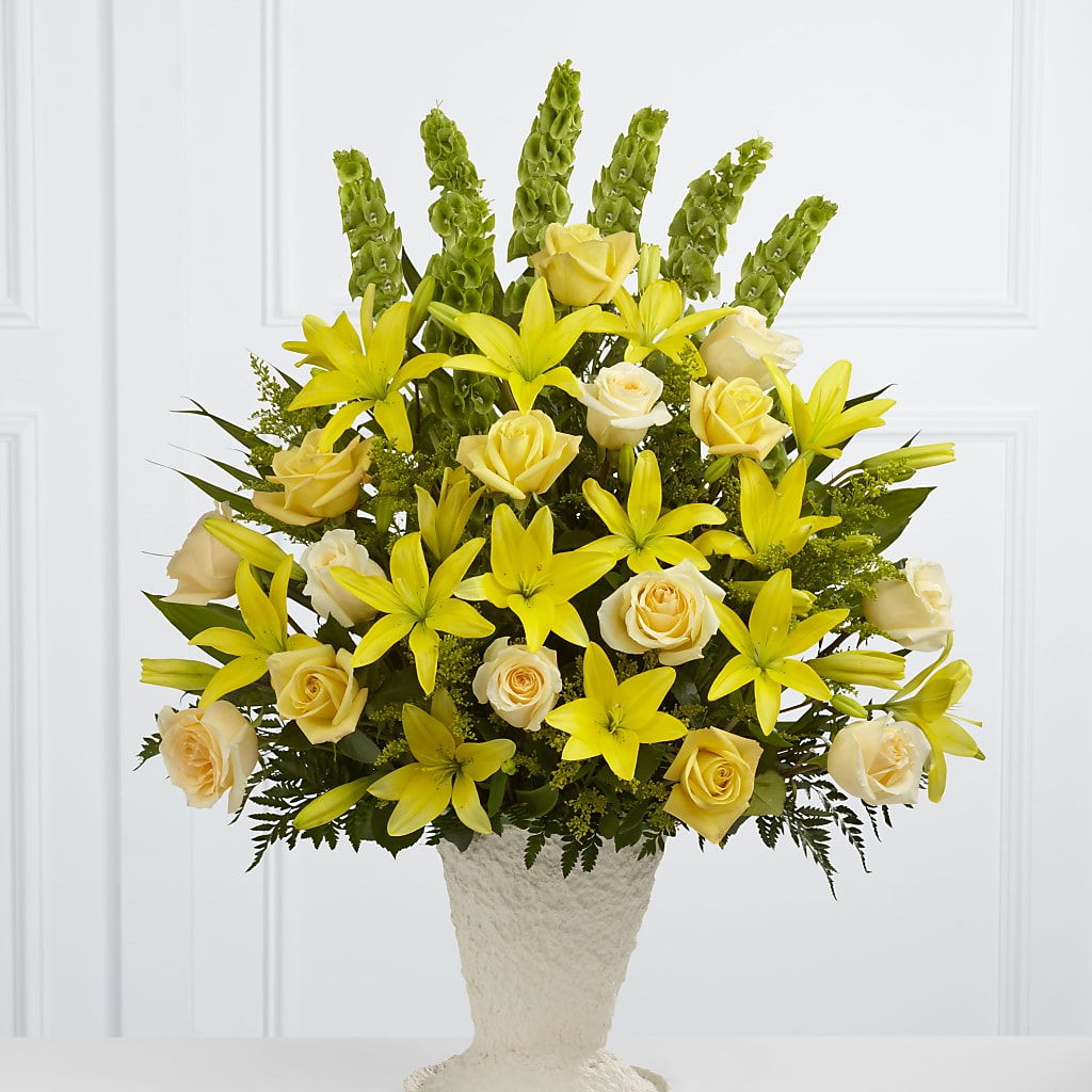 Golden Memories Arrangement – Monarca Florist, Yonkers NY