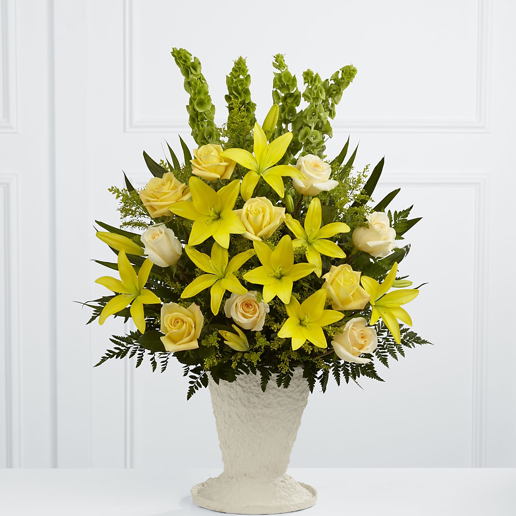 Golden Memories Arrangement – Monarca Florist, Yonkers NY