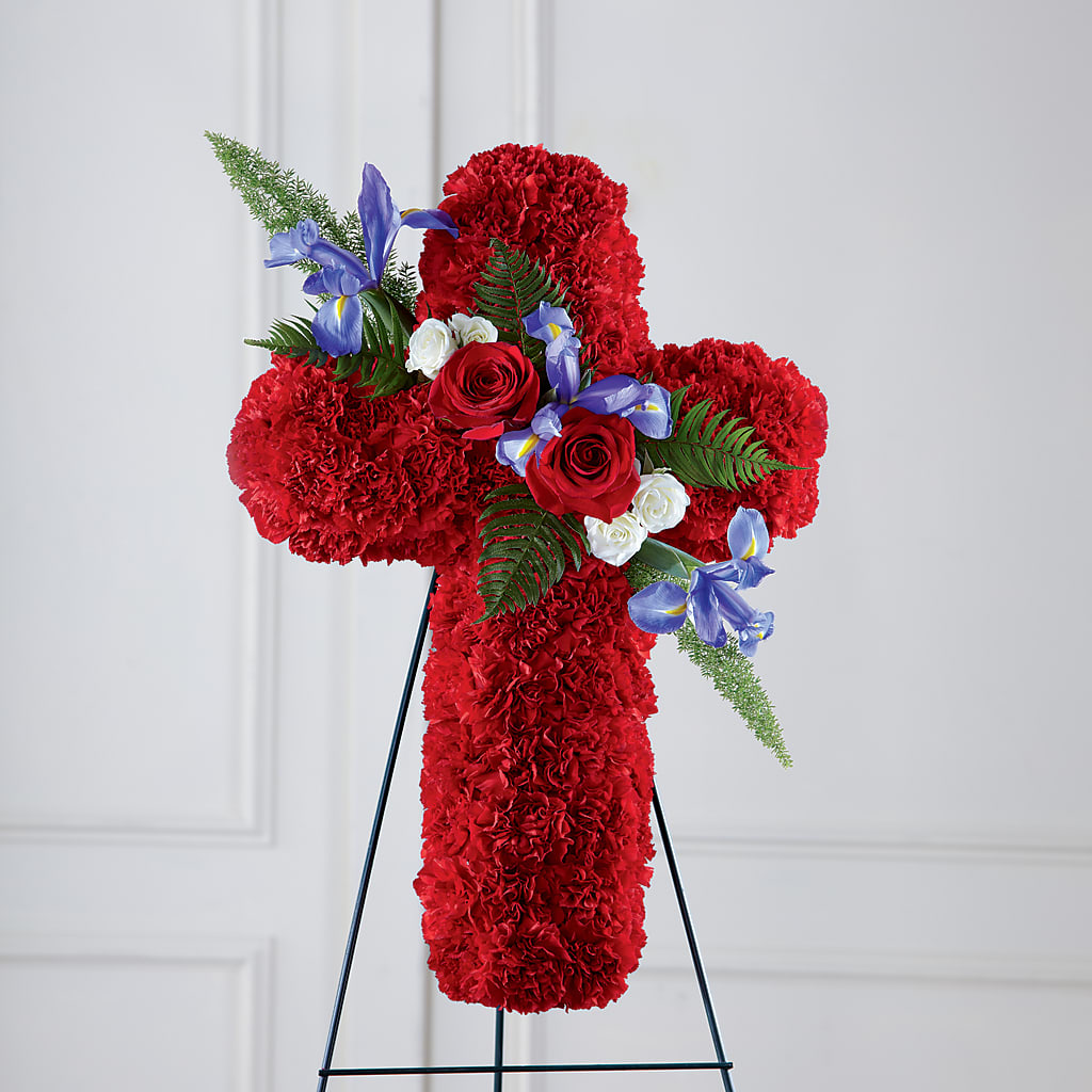 Faithful Hero Floral Cross – Monarca Florist, Yonkers NY