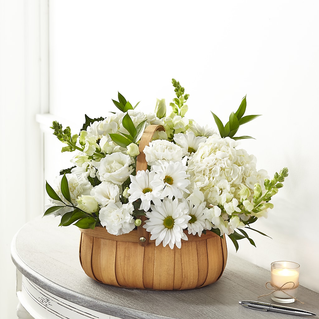Pure Ivory Basket – Monarca Florist, Yonkers NY