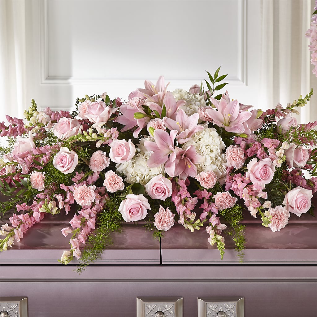 Life & Remembrance Casket Spray – Monarca Florist, Yonkers NY