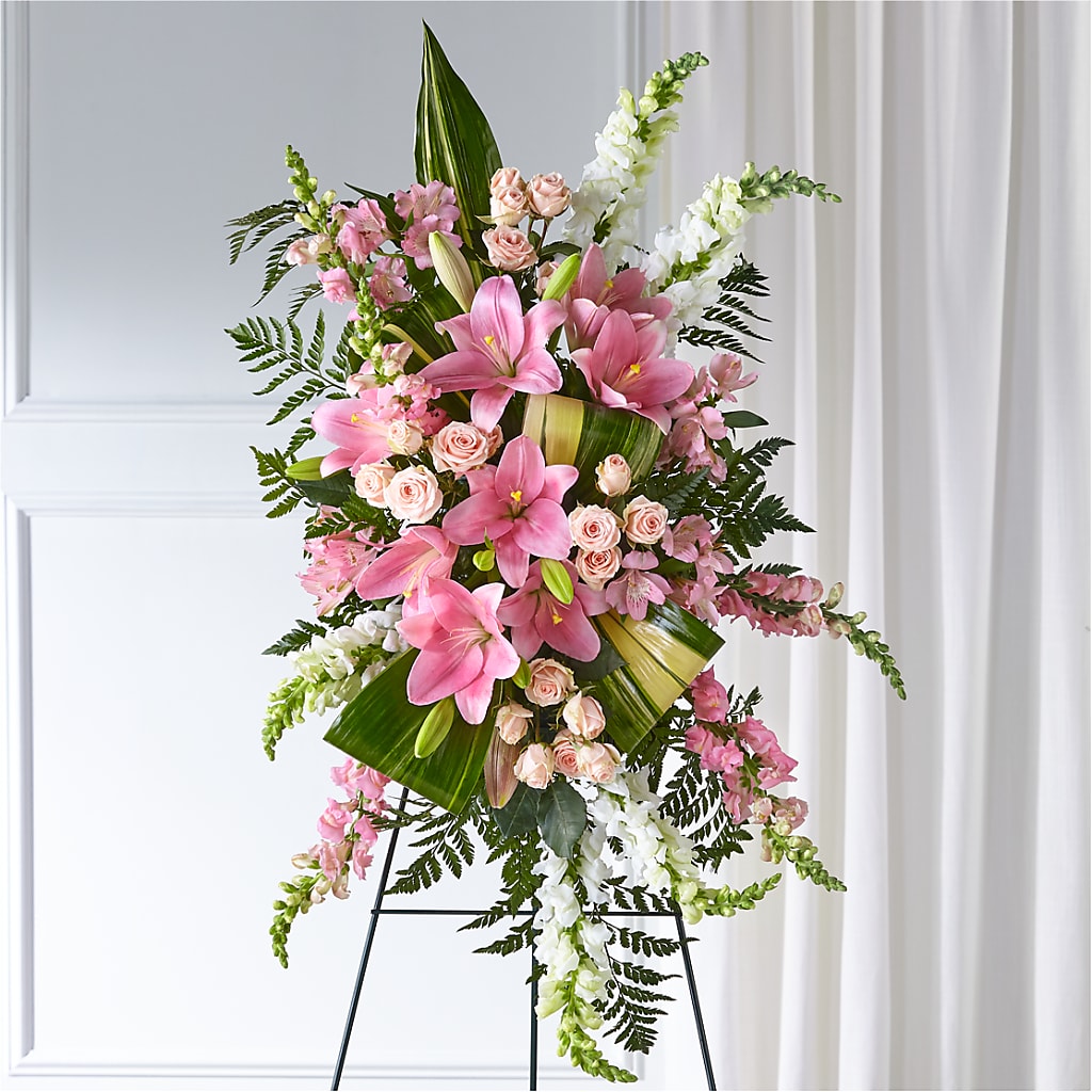 Elegant Embrace Standing Spray – Monarca Florist, Yonkers NY
