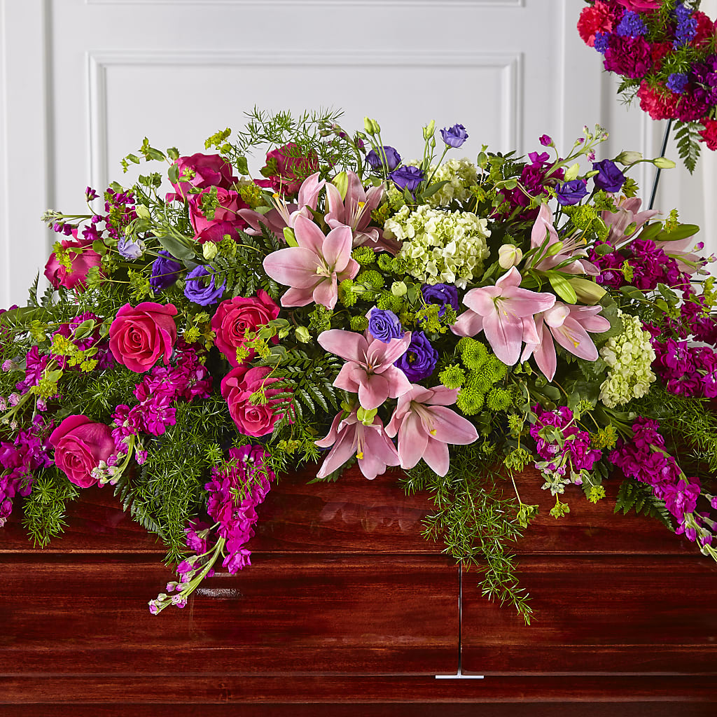 Radiant Tribute Casket Spray – Monarca Florist, Yonkers NY