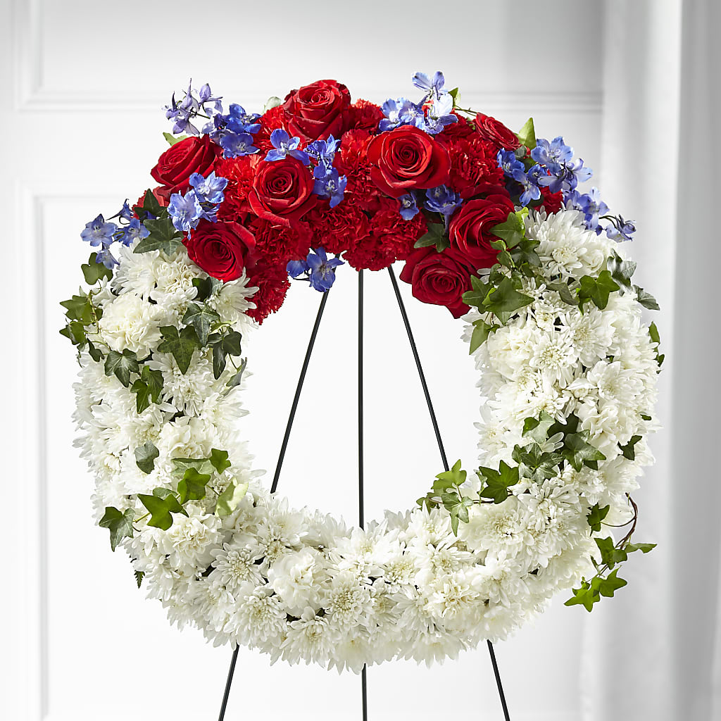 Patriotic Passion Wreath – Monarca Florist, Yonkers NY