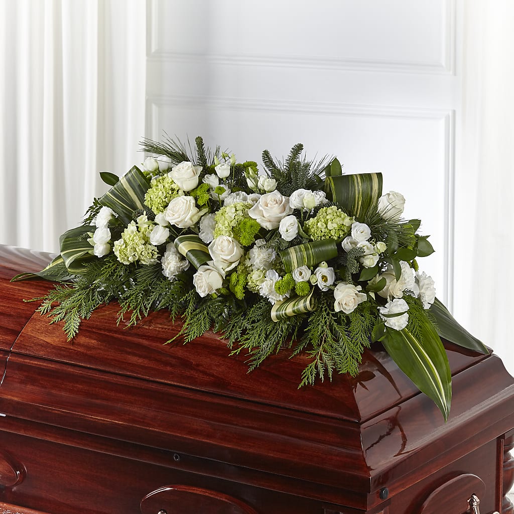 Hopeful Gesture Casket Spray – Monarca Florist, Yonkers NY