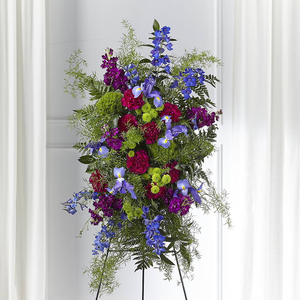 Heavenly Skies Standing Spray – Monarca Florist, Yonkers NY