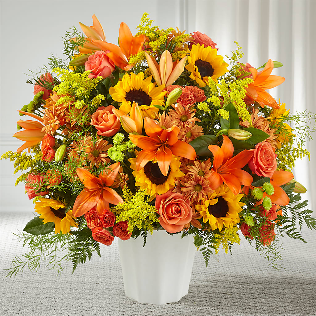 Harvest Thoughts Floor Basket – Monarca Florist, Yonkers NY
