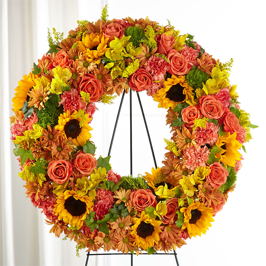 Autumnal Memories Wreath (Standard) – Monarca Florist, Yonkers NY