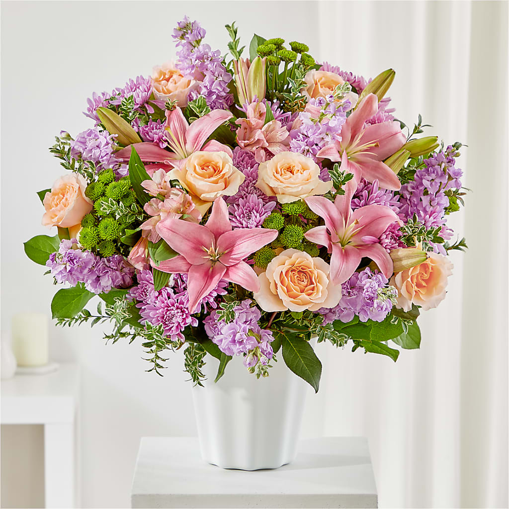 Supportive Embrace Tabletop Basket – Monarca Florist, Yonkers NY