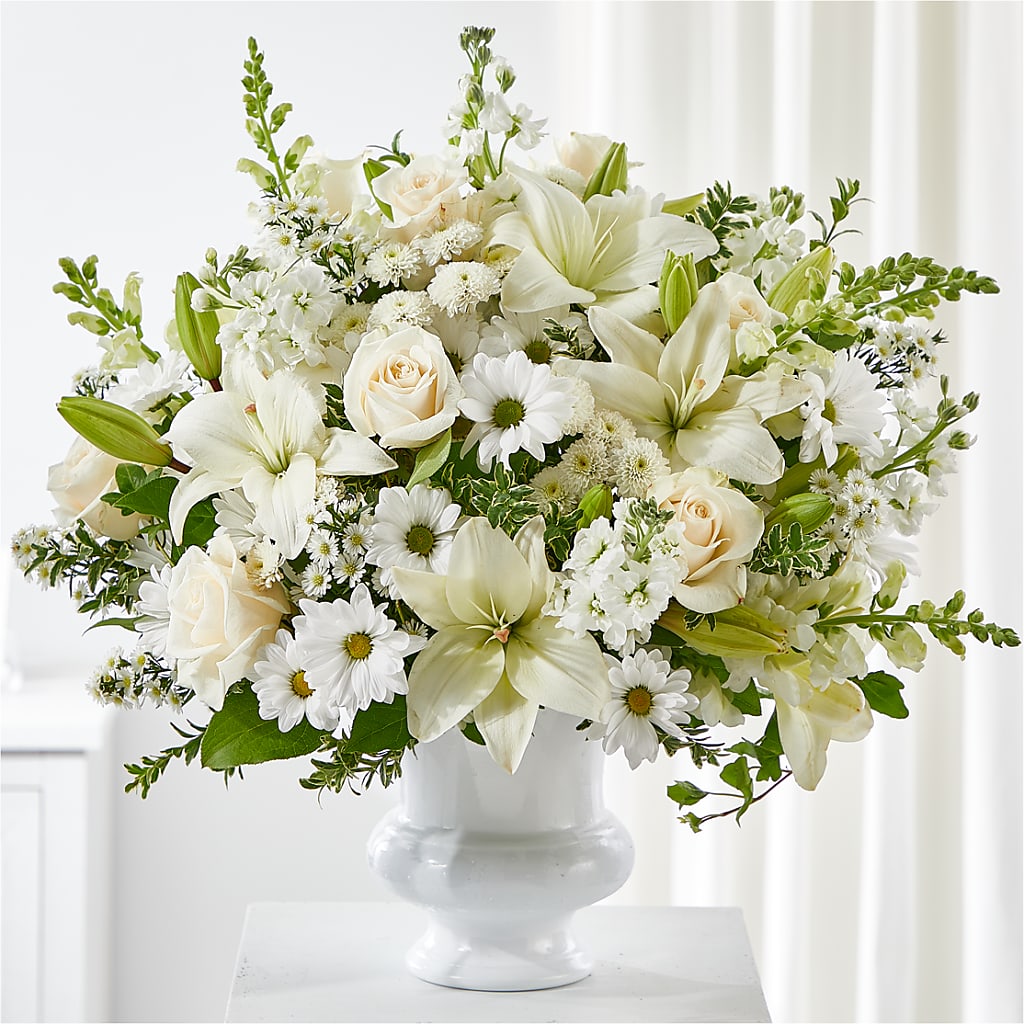 Uplifting Urn Arrangement – Monarca Florist, Yonkers NY