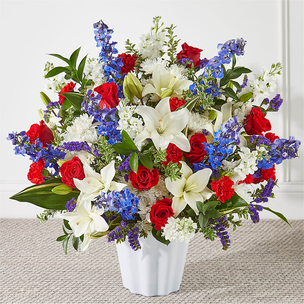 Consoled Floor Basket – Monarca Florist, Yonkers NY