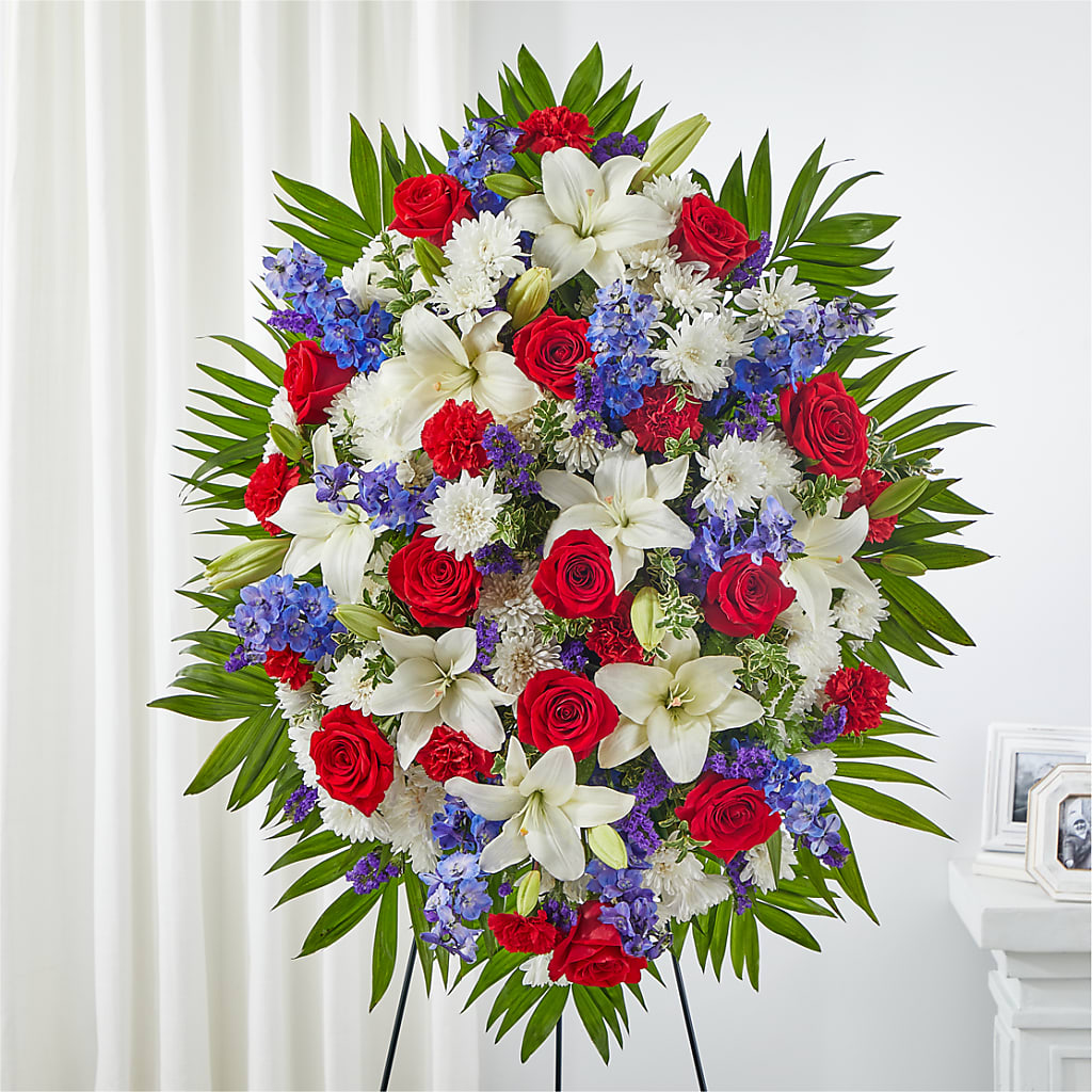 Cherished Service Standing Spray – Monarca Florist, Yonkers NY