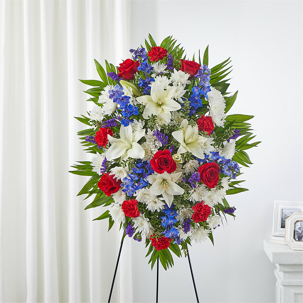 Cherished Service Standing Spray – Monarca Florist, Yonkers NY