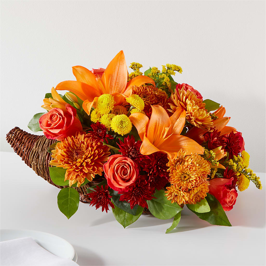 Bouquet of Blessings Cornucopia – Monarca Florist, Yonkers NY