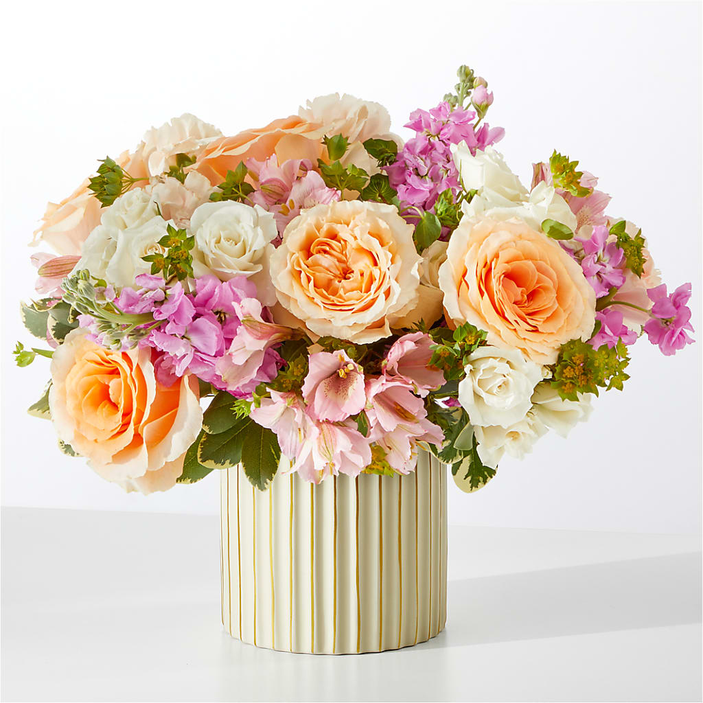 Paradise Bouquet with Ivory Vase – Monarca Florist, Yonkers NY
