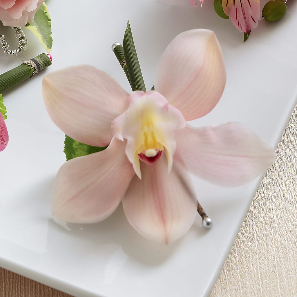 Pink Cymbidium Boutonniere – Monarca Florist, Yonkers NY