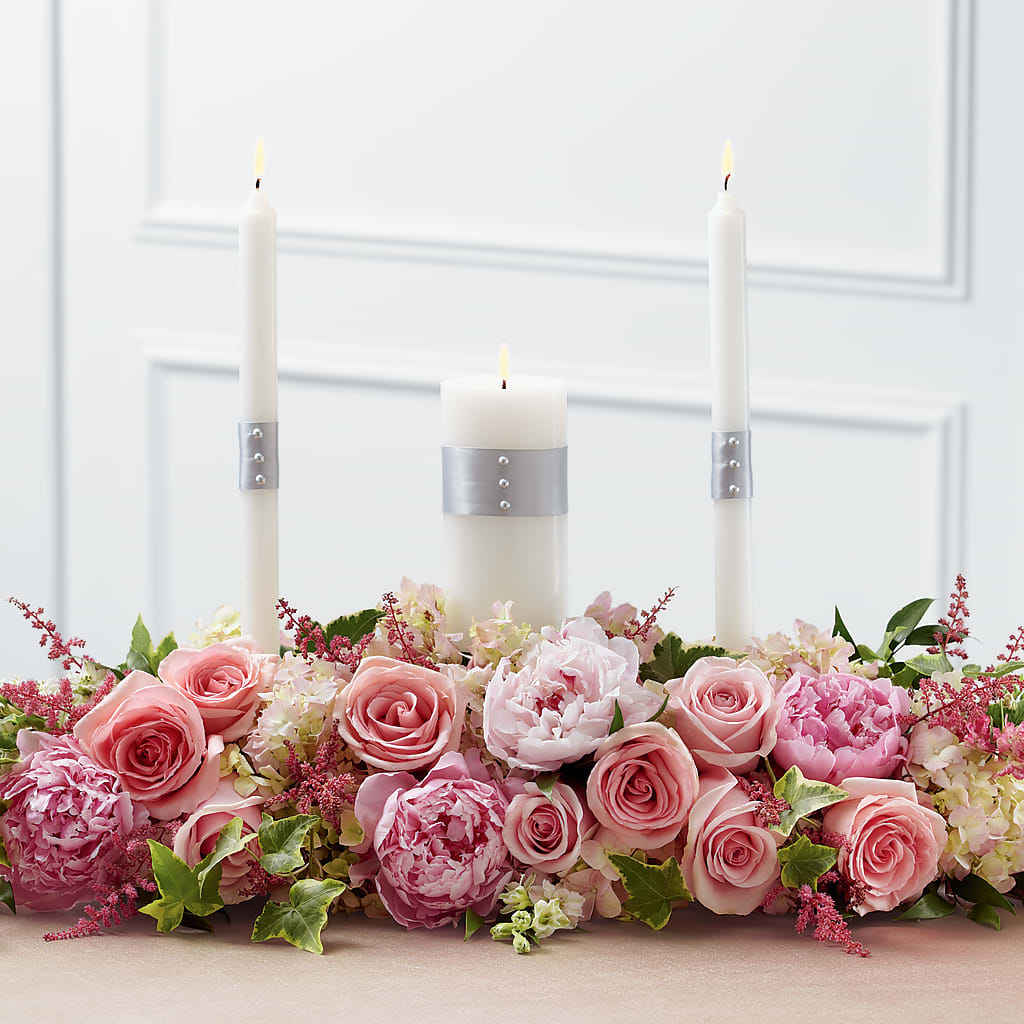 Worldwide Romance Unity Candle Arrangement – Monarca Florist, Yonkers NY