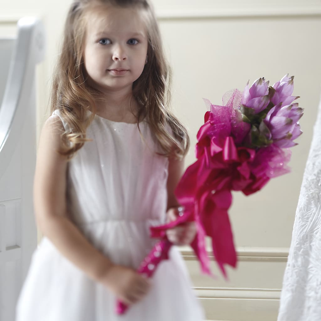 Sparkle Pink Flower Girl Bouquet – Monarca Florist, Yonkers NY