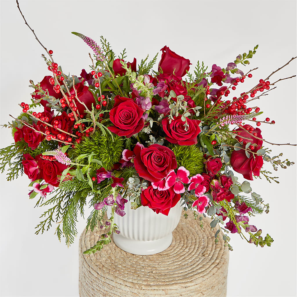 Big Red Bow Bouquet –  Monarca Florist, Yonkers NY
