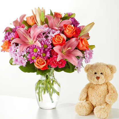 One and Only Bouquet and Bear Bundle –  Monarca Florist, Yonkers NY