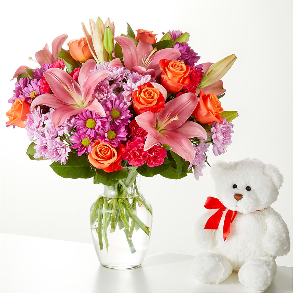 One and Only Bouquet and Bear Bundle –  Monarca Florist, Yonkers NY