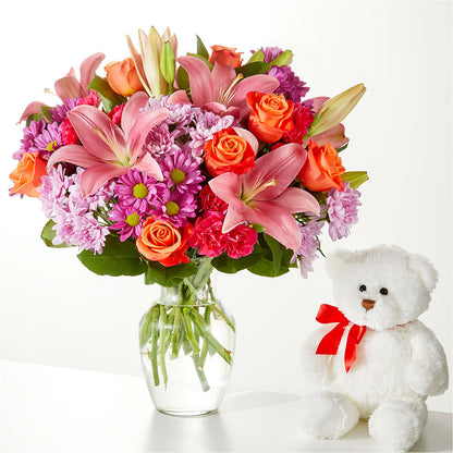One and Only Bouquet and Bear Bundle –  Monarca Florist, Yonkers NY