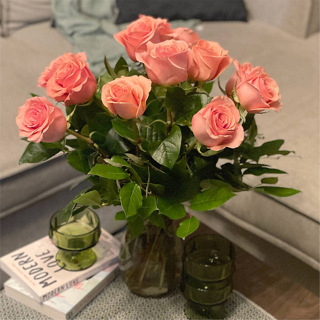 Long Stem Pink Rose Bouquet –  Monarca Florist, Yonkers NY