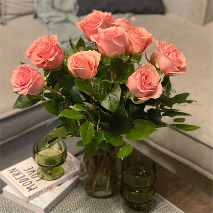 Long Stem Pink Rose Bouquet –  Monarca Florist, Yonkers NY