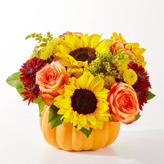 Golden Gourd Pumpkin Bouquet –  Monarca Florist, Yonkers NY