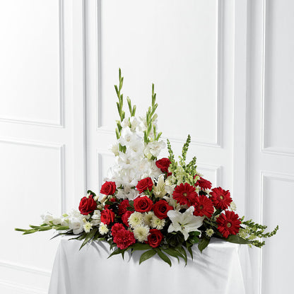 Crimson & White Arrangement –  Monarca Florist, Yonkers NY