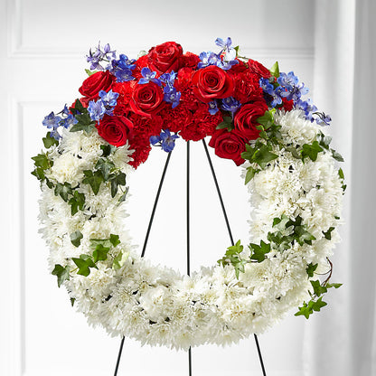 Patriotic Passion Wreath –  Monarca Florist, Yonkers NY