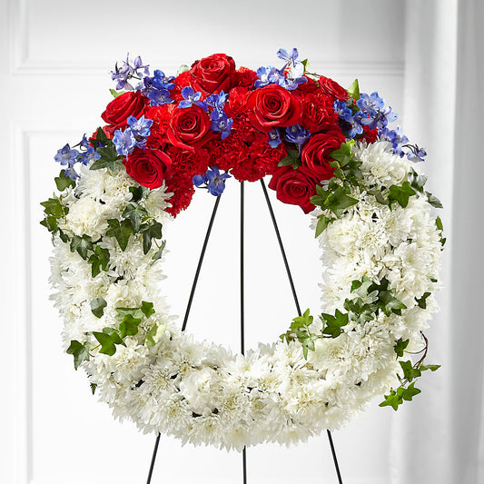 Patriotic Passion Wreath –  Monarca Florist, Yonkers NY