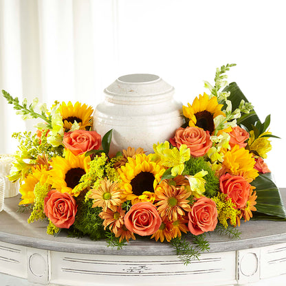 Faithful Sunflower Cremation Adornment –  Monarca Florist, Yonkers NY