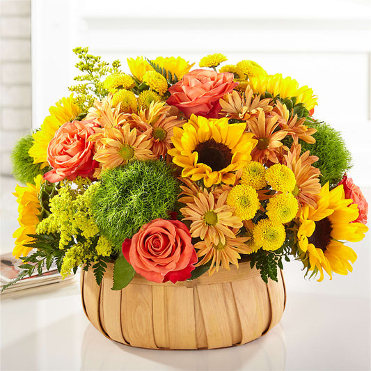Harvest Sunflower Basket –  Monarca Florist, Yonkers NY