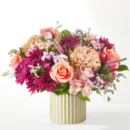 Berry Cobbler Bouquet with Ivory Vase –  Monarca Florist, Yonkers NY