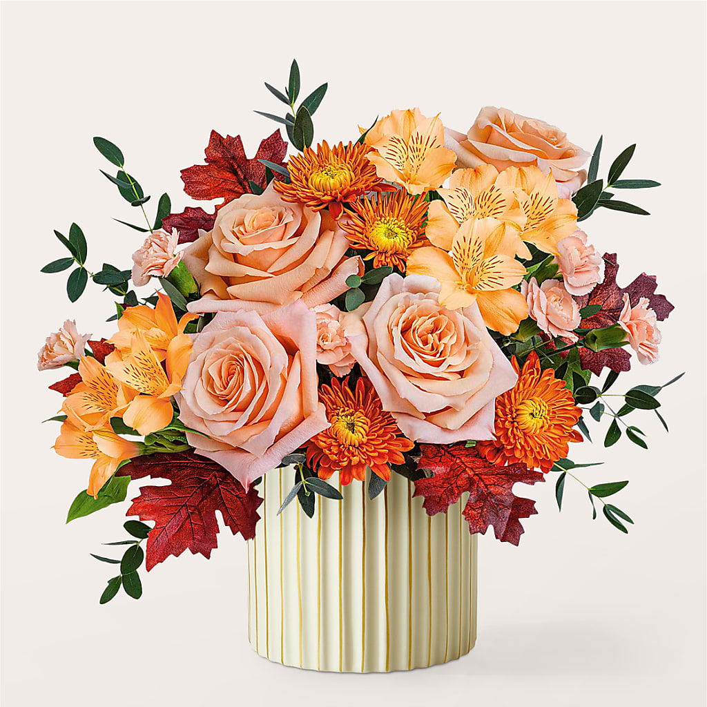 Spiced Latte Bouquet with Ivory Vase –  Monarca Florist, Yonkers NY