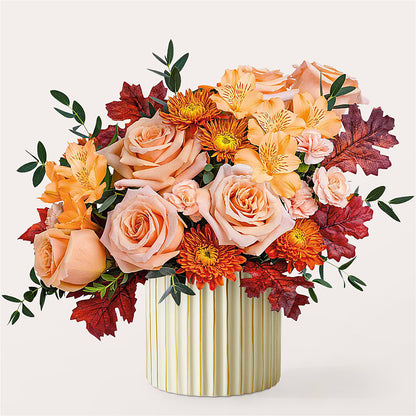 Spiced Latte Bouquet with Ivory Vase –  Monarca Florist, Yonkers NY