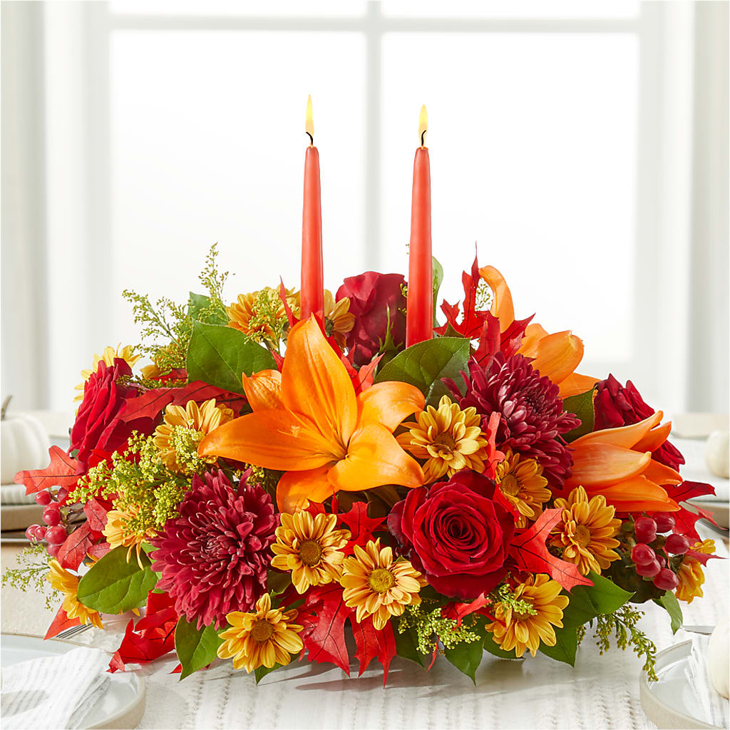 Autumn's Embrace Centerpiece –  Monarca Florist, Yonkers NY