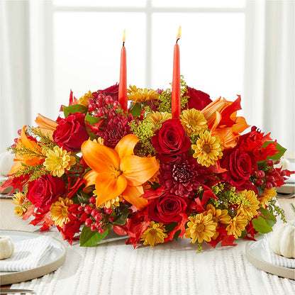 Autumn's Embrace Centerpiece –  Monarca Florist, Yonkers NY