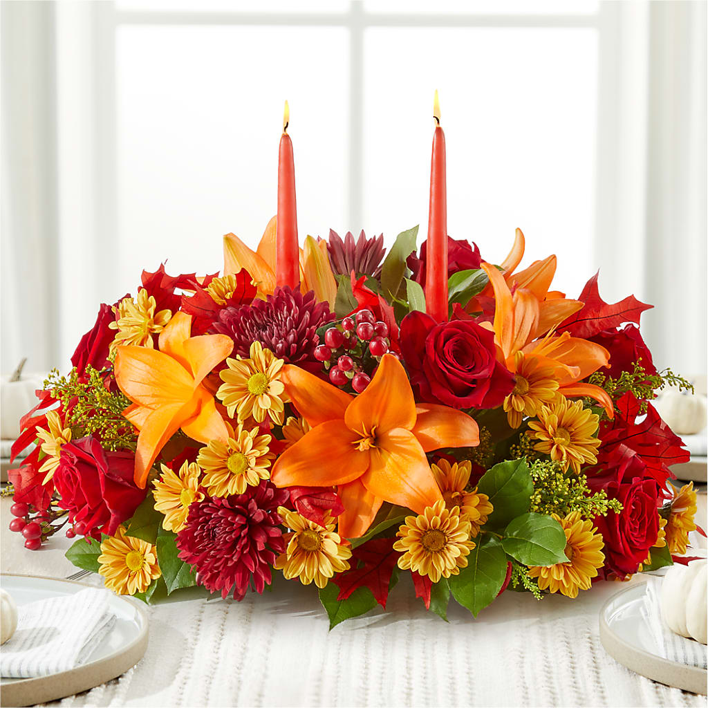 Autumn's Embrace Centerpiece –  Monarca Florist, Yonkers NY