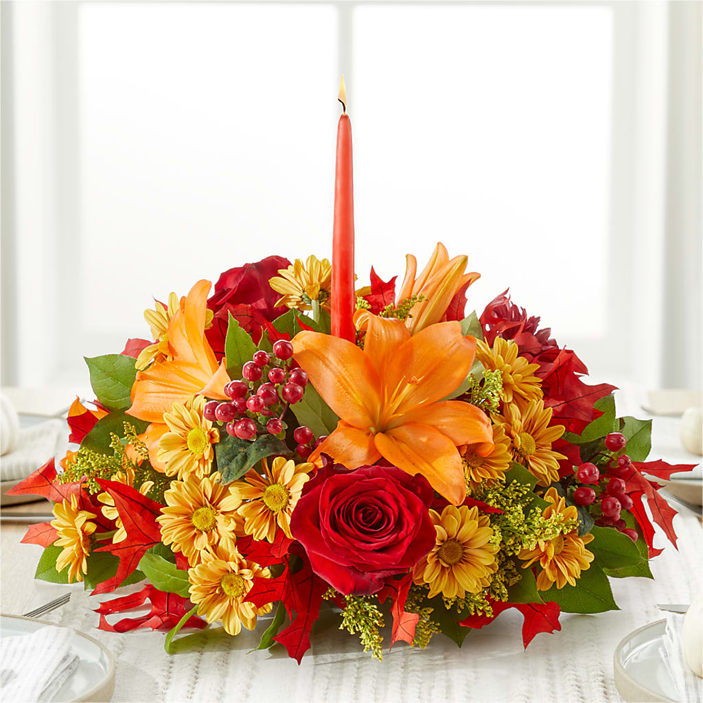 Autumn's Embrace Centerpiece –  Monarca Florist, Yonkers NY